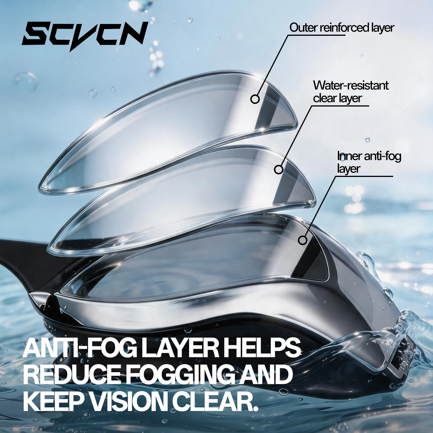SCVCN Yeni Profesyonel HD Yüzü - Swim Goggles Anti Fog Uv incelemesi ve fiyatı